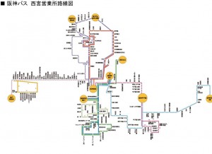 阪神バス路線図　浜田